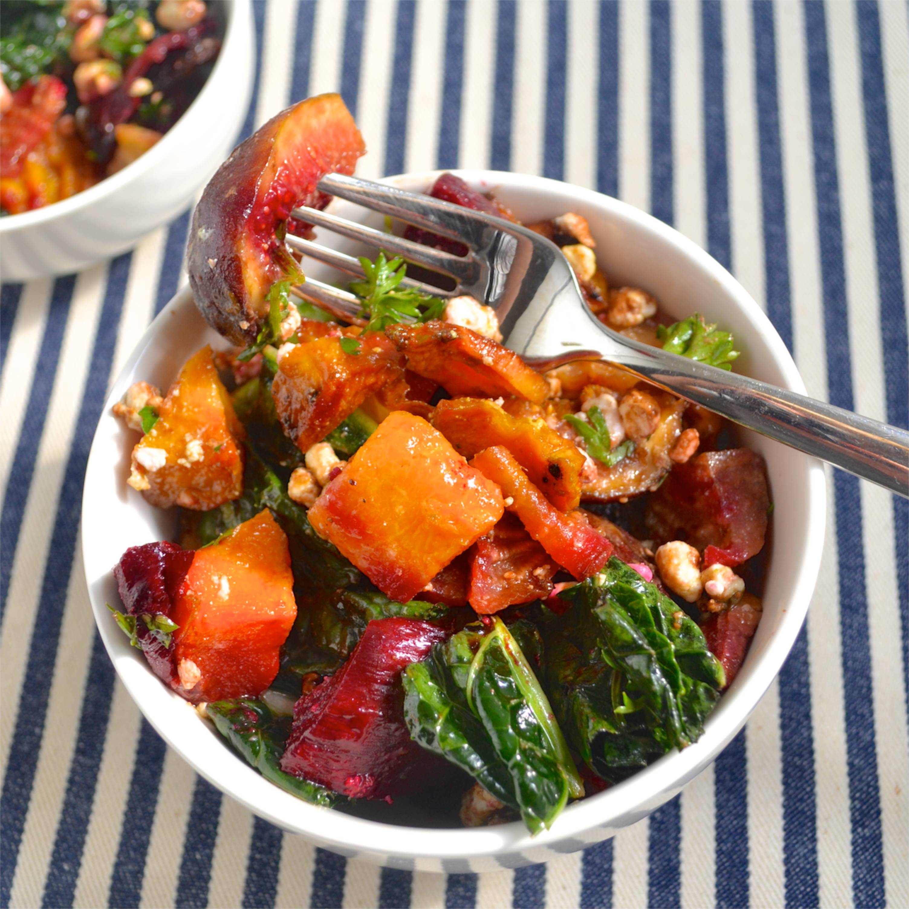 Roasted Beet Salad and Fig Salad